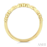 1/10 Ctw Round Cut Diamond Stackable Band in 10K Yellow Gold