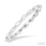 5/8 Ctw Marquise Cut Diamond Eternity Wedding Band in 14K White Gold