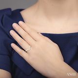 3/4 ctw Mixed Cut Diamond Chevron Fashion Band in 14K Yellow Gold