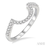 1/4 ctw Round Cut Diamond Wedding Band in 14K White Gold