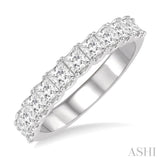 1 1/5 ctw Princess Cut Diamond Matching Wedding Band in 14K White Gold
