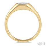 1/4 ctw Oval Shape Lovebright Diamond Ring in 14K Yellow and White Gold