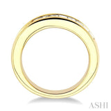 3/4 ctw Princess Cut Diamond Wedding Band in 14K Yellow Gold
