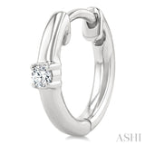 1/10 Ctw Petite Single Round Cut Diamond Fashion Huggies in 10K White Gold