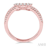 1/4 Ctw Round Cut Diamond Wedding Band in 14K Rose Gold