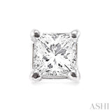 1/3 Ctw Princess Cut Diamond Stud Earrings in 14K White Gold