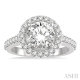 1/2 ctw Round Cut Diamond Semi-Mount Engagement Ring in 14K White Gold