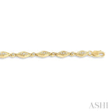 1/3 ctw Round Cut Diamond Shape Fashion Bracelet in 10K Yellow Gold