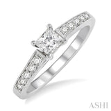 1/6 ctw Diamond Semi-Mount Engagement Ring in 14K White Gold
