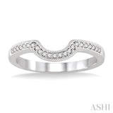 1/10 ctw Round Cut Diamond Wedding Band in 14K White Gold