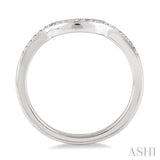 1/10 ctw Round Cut Diamond Wedding Band in 14K White Gold