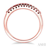 1/10 Ctw Round Cut Diamond Wedding Band in 14K Rose Gold