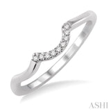 1/20 Ctw Round Cut Diamond Wedding Band in 14K White Gold