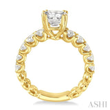 5/8 Ctw Diamond Semi-Mount Engagement Ring in 14K Yellow Gold