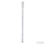 1 Ctw Inside & Outside Round Cut Diamond Hoop Earrings in 14K White Gold