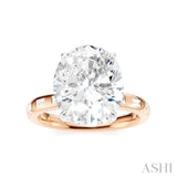 1/3 Ctw Oval Shape Baguette and Round Cut Diamond Semi-Mount Engagement Ring in 14K Rose and White Gold