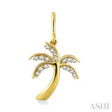 Palm Tree Diamond Fashion Earrings