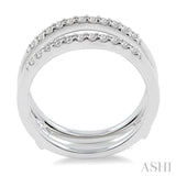 1/3 ctw Round Cut Diamond Insert Ring in 14K White Gold