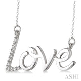 Silver Love Diamond Fashion Pendant