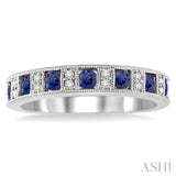 Gemstone & Diamond Wedding Band