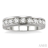 Channel Set Diamond Wedding Band