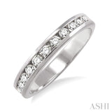 Channel Set Diamond Wedding Band