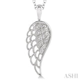 Silver Angel Wings Diamond Fashion Pendant