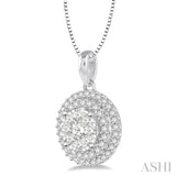 1/2 Ctw Diamond Lovebright Pendant in 14K White Gold with Chain