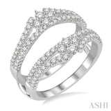 7/8 ctw Round Diamond Insert Ring in 14K White Gold