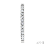 1/5 Ctw Round Cut Diamond Hoop Earrings in 10K White Gold