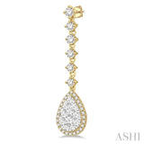 Pear Shape Lovebright Diamond Long Earrings