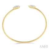 Oval Shape Lovebright Essential Cuff Open Diamond Bangle