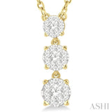 3 Stone Lovebright Diamond Necklace