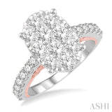 Oval Shape Lovebright Essential Diamond Engagement Ring