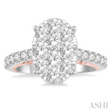 Oval Shape Lovebright Essential Diamond Engagement Ring