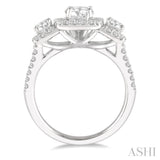 Past Present & Future Semi-Mount Diamond Engagement Ring