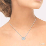 Oval Shape Lovebright Essential Diamond Necklace