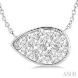 Pear Shape Lovebright Essential Diamond Necklace