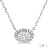 Oval Shape Lovebright Essential Diamond Necklace