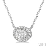 Oval Shape Lovebright Essential Diamond Necklace