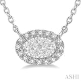 Oval Shape Lovebright Essential Diamond Necklace