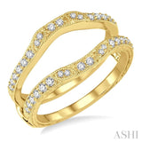 1/3 Ctw Round Diamond Insert Ring in 14K Yellow Gold