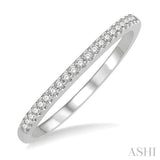 1/10 ctw Round Cut Diamond Wedding Band in 14K White Gold