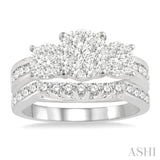 Past Present & Future Lovebright Diamond Wedding Set