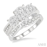 Past Present & Future Lovebright Diamond Wedding Set