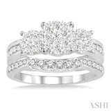 Past Present & Future Lovebright Diamond Wedding Set