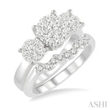 Past Present & Future Lovebright Diamond Wedding Set