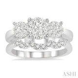 Past Present & Future Lovebright Diamond Wedding Set