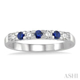 7 Stone Gemstone & Diamond Wedding Band