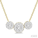 Lovebright Essential Three Stone Diamond Necklace